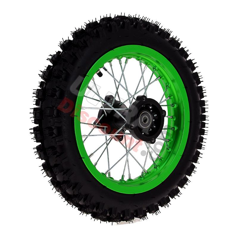 Ruota posteriore 12'' per Pit Bike AGB29 (verde), Ricambi Pit Bike Ruota posteriore 12'' per Pit Bike AGB29 (verde), Ricambi Pit Bike