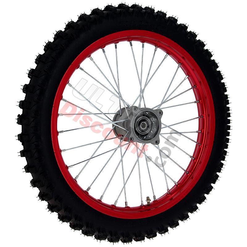 Ruota anteriore 17'' per Pit Bike AGB30 - Rossa, Ricambi Pit Bike
