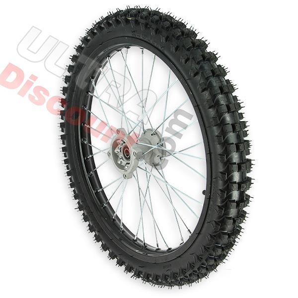 Ruota anteriore 19'' per Pit Bike AGB30 - Nero, Ricambi Pit Bike Ruota anteriore 19'' per Pit Bike AGB30 - Nero, Ricambi Pit Bike