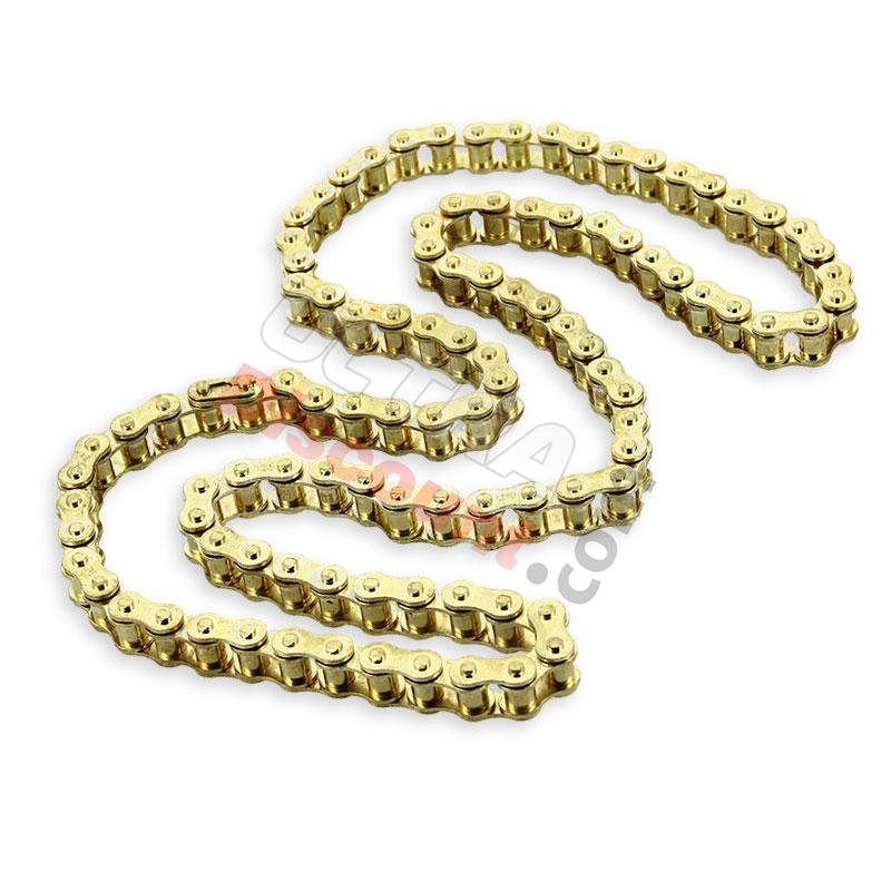 Catena per Pit Bike a 51 maglie (H420, Oro), Ricambi Pit Bike