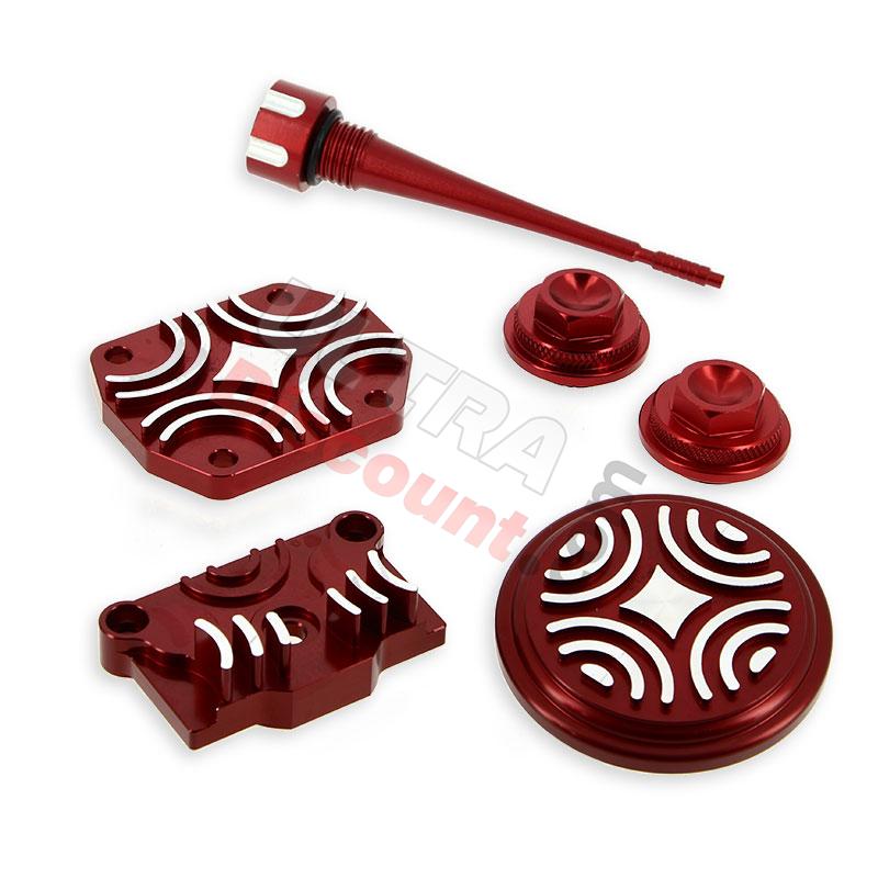 Kit decorazione Tuning per motore di Pit Bike (rosso, tipo 1), Ricambi Pit Bike Kit decorazione Tuning per motore di Pit Bike (rosso, tipo 1), Ricambi Pit Bike
