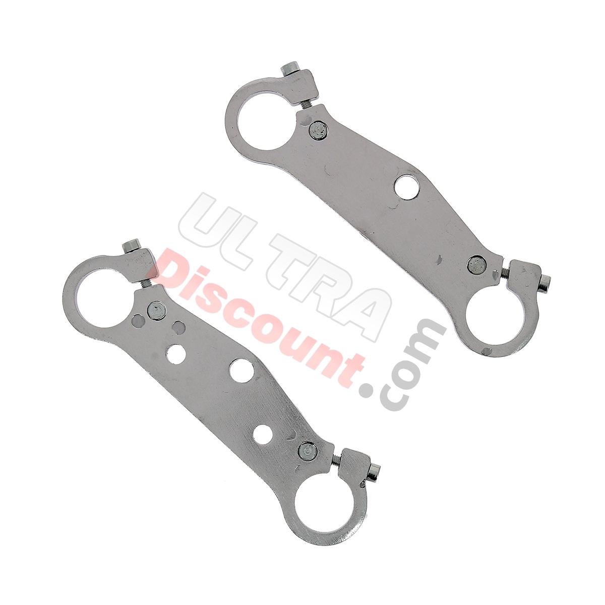 Coppia di teste forcella per mini moto (Chrome), Ricambi Mini Moto