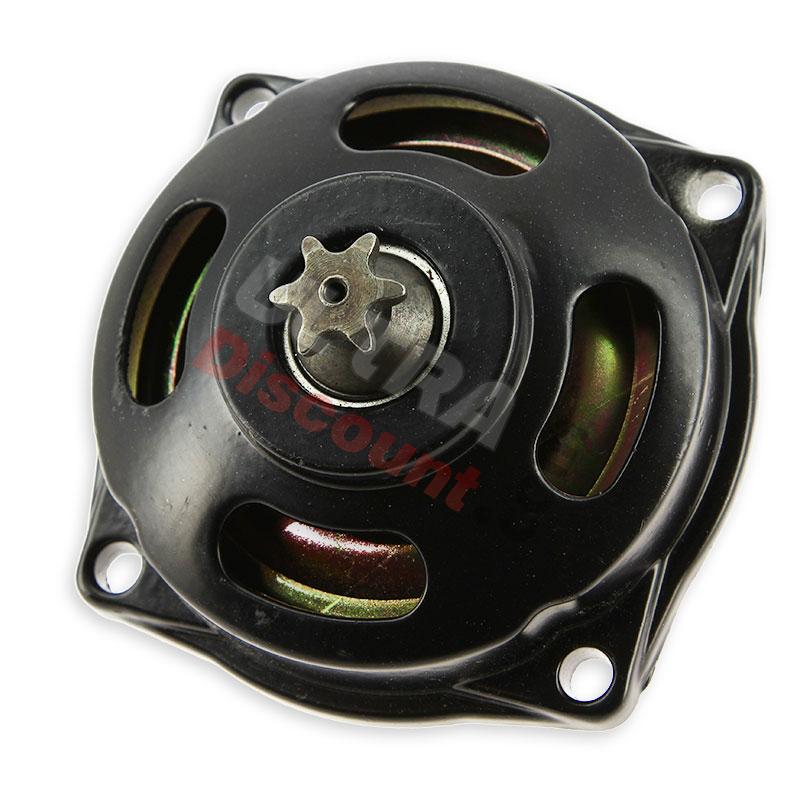 Campana frizione + pignone 6 denti per catena TF8, Ricambi Mini Moto