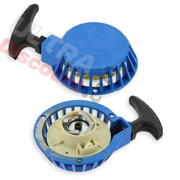 Avviamento a strappo in alluminio blu tipo B, Ricambi pocket supermoto Avviamento a strappo in alluminio blu tipo B, Ricambi pocket supermoto