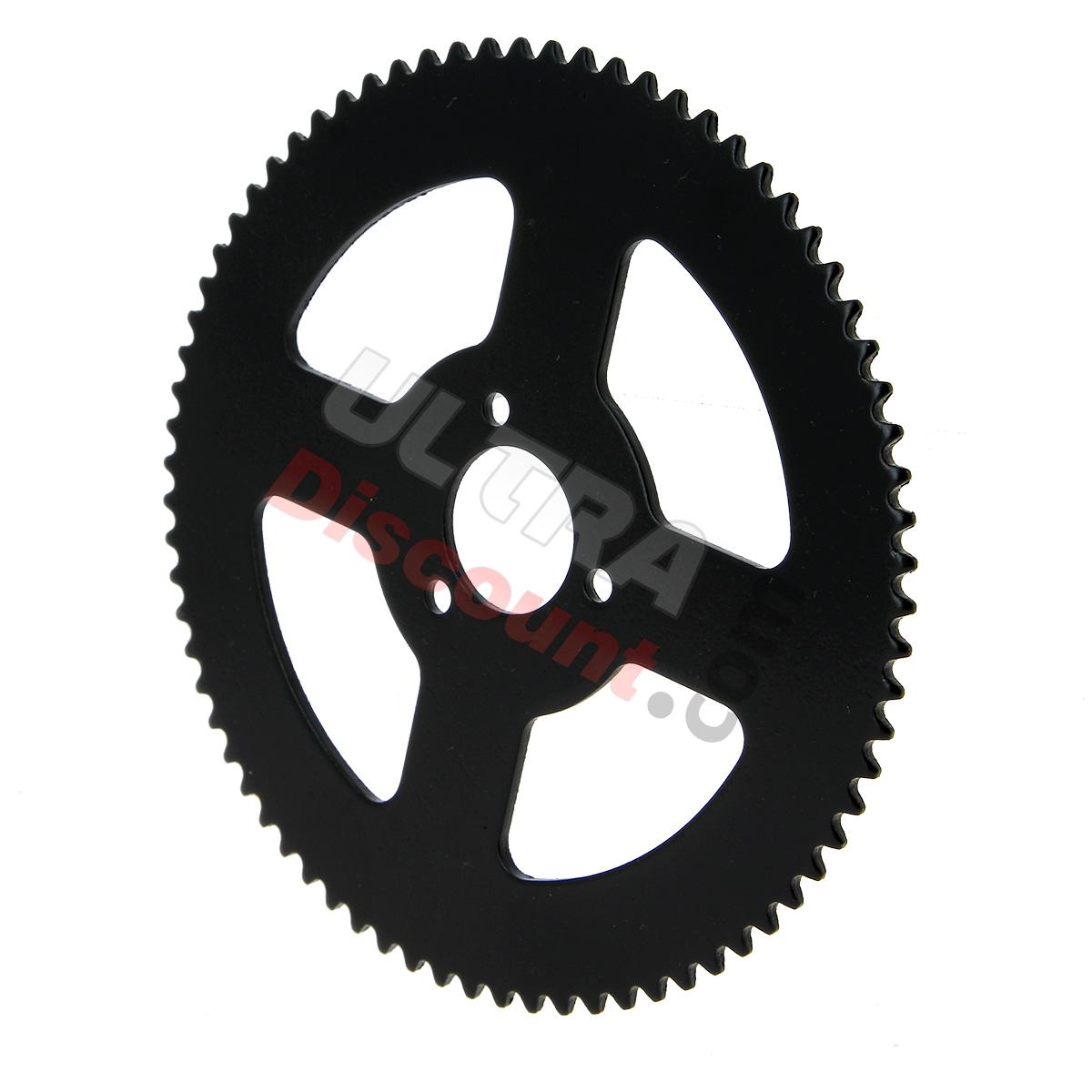 Corona rinforzata a 74 denti passo piccolo, Ricambi Mini Moto Corona rinforzata a 74 denti passo piccolo, Ricambi Mini Moto