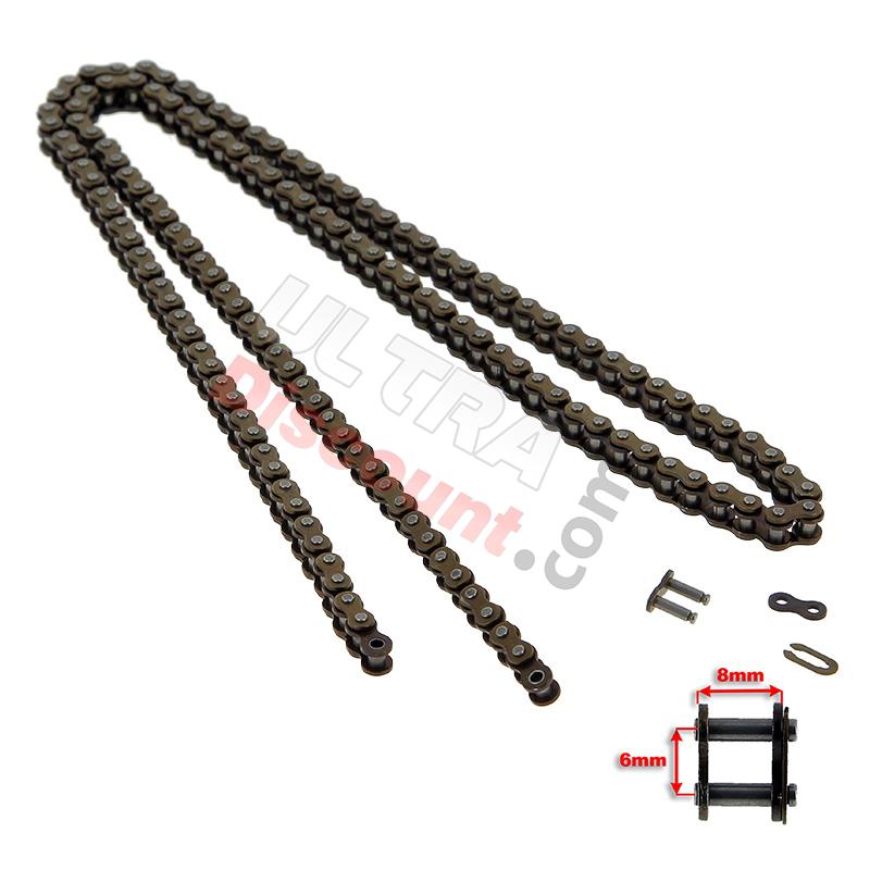 Catena Rinforzata per mini moto 72 Maglie Passo piccolo, Ricambi Polini 911 GP3 Catena Rinforzata per mini moto 72 Maglie Passo piccolo, Ricambi Polini 911 GP3