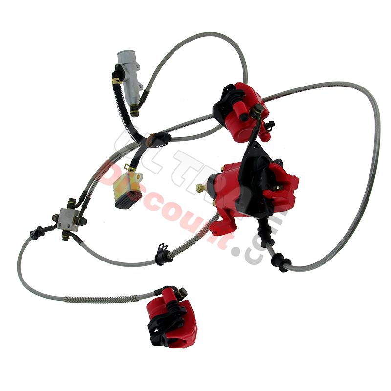 Kit completo freni idraulici per Quad Shineray 250cc STXE (rifinitura racing), Ricambi Shineray 250 STXE Kit completo freni idraulici per Quad Shineray 250cc STXE (rifinitura racing), Ricambi Shineray 250 STXE