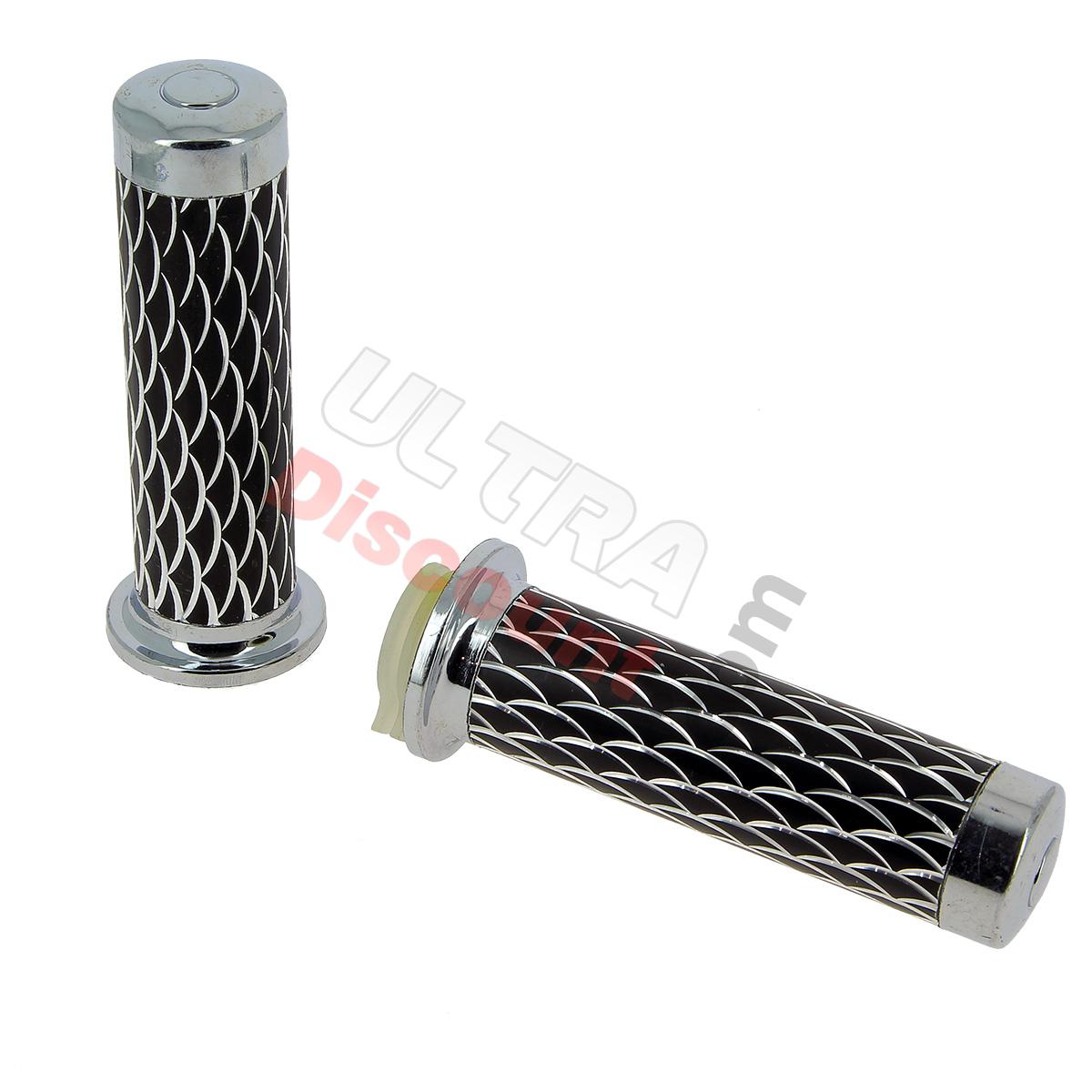 Manopole squamate (nero-argento), Ricambi Pocket Blata MT4 Manopole squamate (nero-argento), Ricambi Pocket Blata MT4