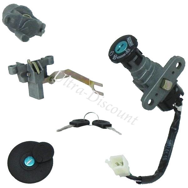 Blocchetto accensione completo per scooter Baotian BT49QT-11 (tipo 2), Ricambi Baotian BT49QT-11