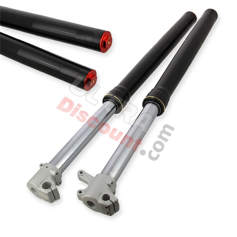 Steli forcella di Alte Qualità 800mm, regolazione doppio, asse di 12mm - Nero, Ricambi Pit Bike