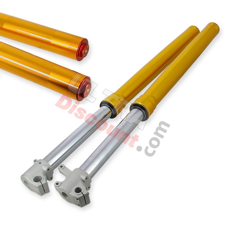 Steli forcella di Alte Qualità 800mm, regolazione unica, asse di 12mm - Oro, Ricambi Pit Bike Steli forcella di Alte Qualità 800mm, regolazione unica, asse di 12mm - Oro, Ricambi Pit Bike