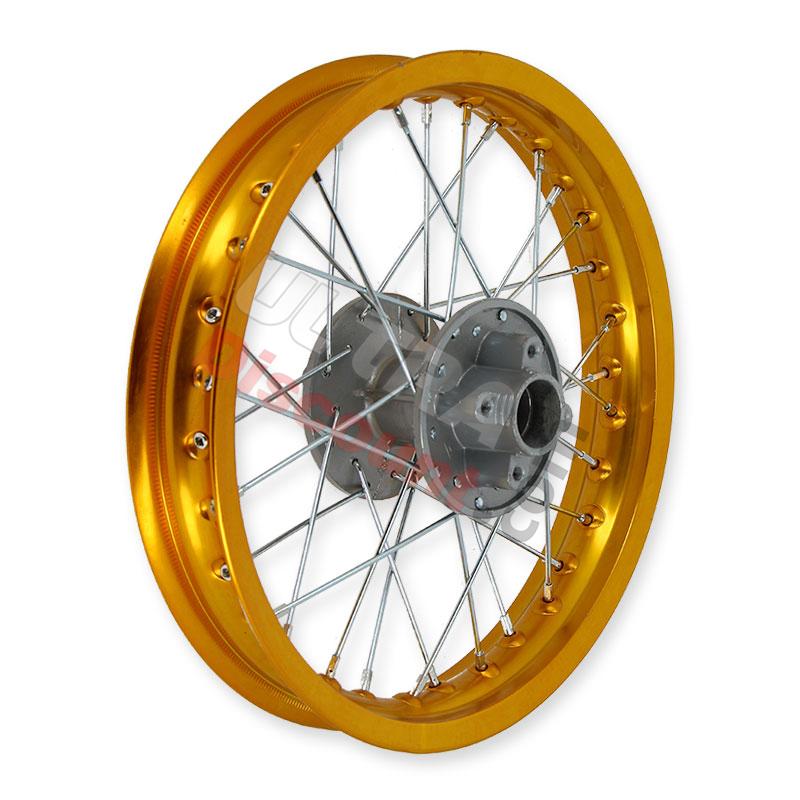 Cerchio posteriore per Pit Bike 14'' (oro, tipo 1), Ricambi Pit Bike