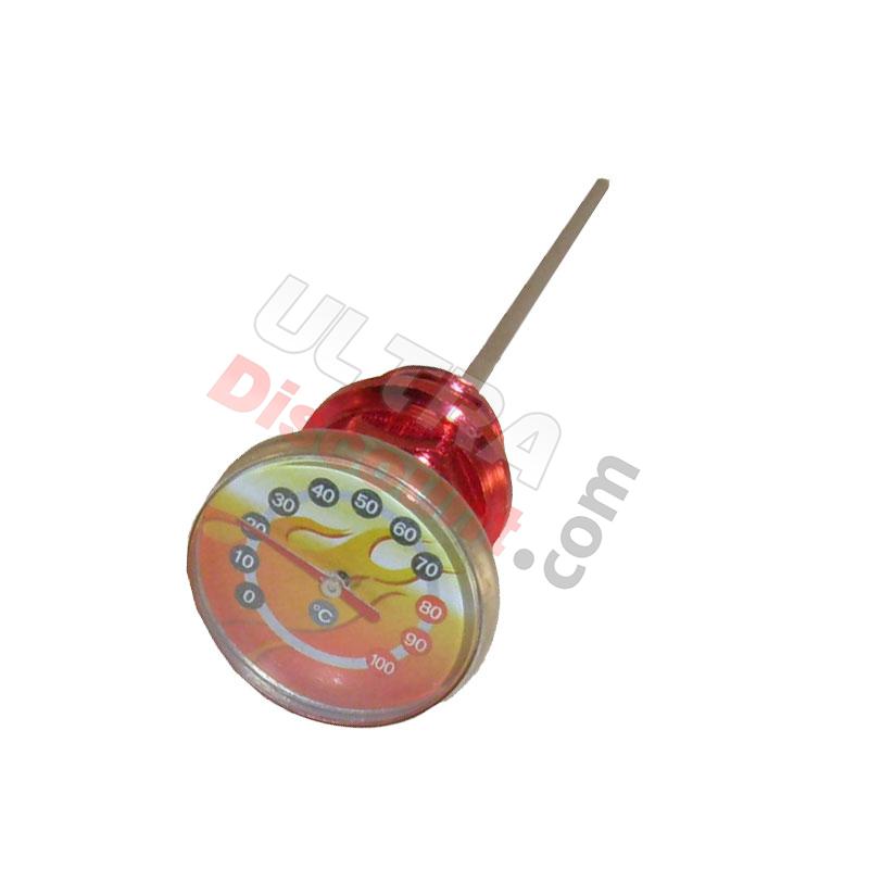 Asta per livello olio tuning (rossa) + termometro, Ricambi Pit Bike Asta per livello olio tuning (rossa) + termometro, Ricambi Pit Bike