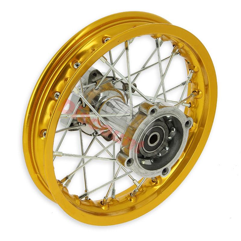 Cerchio posteriore per Pit Bike (1.40 x 10'', Tipo 1, oro), Ricambi Pit Bike