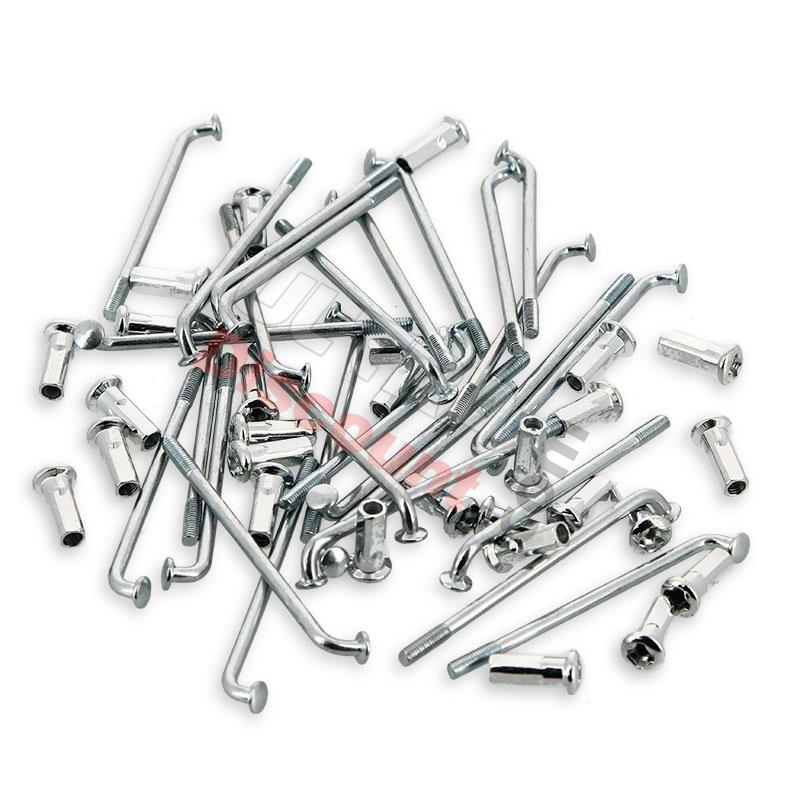 Lotto di 32 raggi + teste per ruote di 14'' per Pit Bike (tipo 2), Ricambi Pit Bike Lotto di 32 raggi + teste per ruote di 14'' per Pit Bike (tipo 2), Ricambi Pit Bike