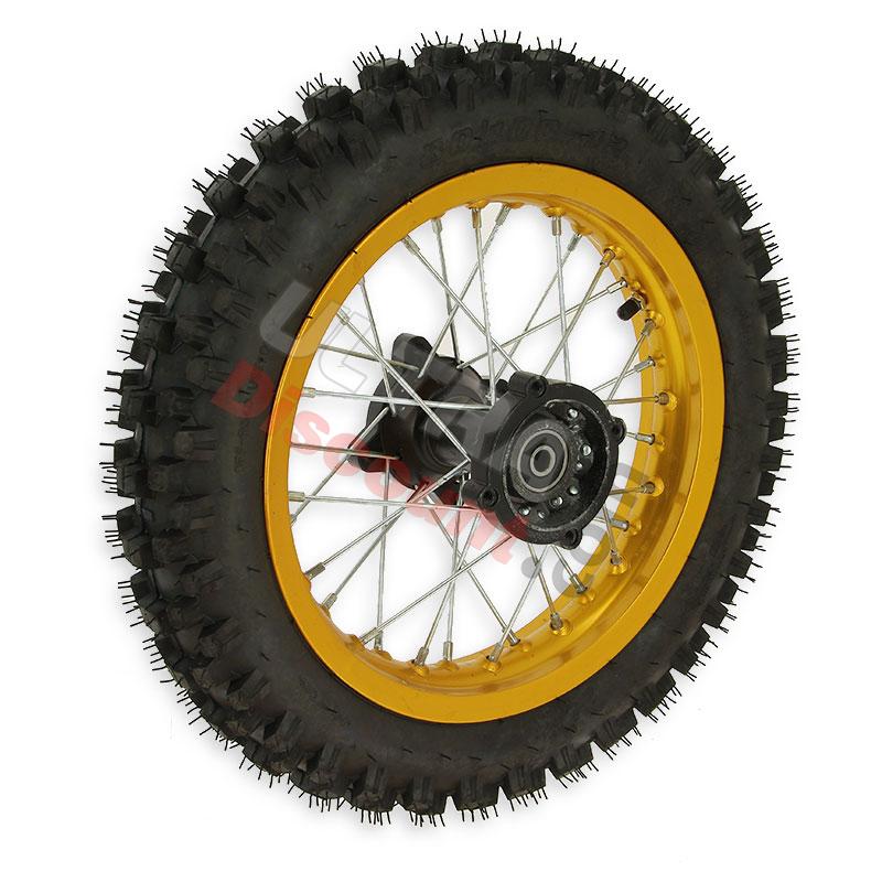 Ruota posteriore 12'' per Pit Bike AGB29 (oro), Ricambi Pit Bike Ruota posteriore 12'' per Pit Bike AGB29 (oro), Ricambi Pit Bike