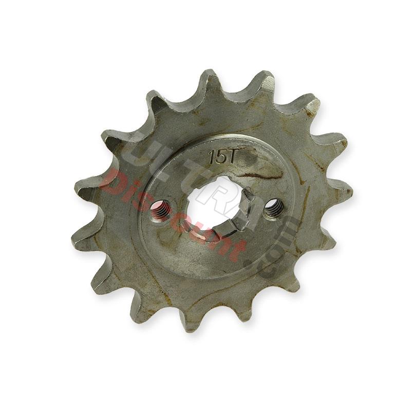 Pignone rinforzato a 15 denti per Pit Bike (520 : Ø:20mm), Ricambi Pit Bike