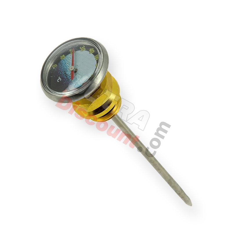 Asta per livello olio tuning (oro) + termometro, Ricambi Pit Bike