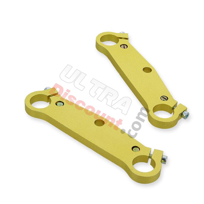 Coppia di teste forcella per mini moto Nitro (oro), Ricambi Moto Nitro