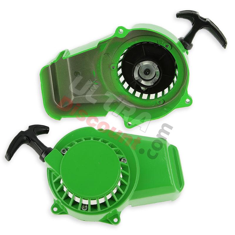 Avviamentoper mini moto Cross a strappo in alluminio + Pignone in alluminio - Verde, Ricambi Mini moto cross