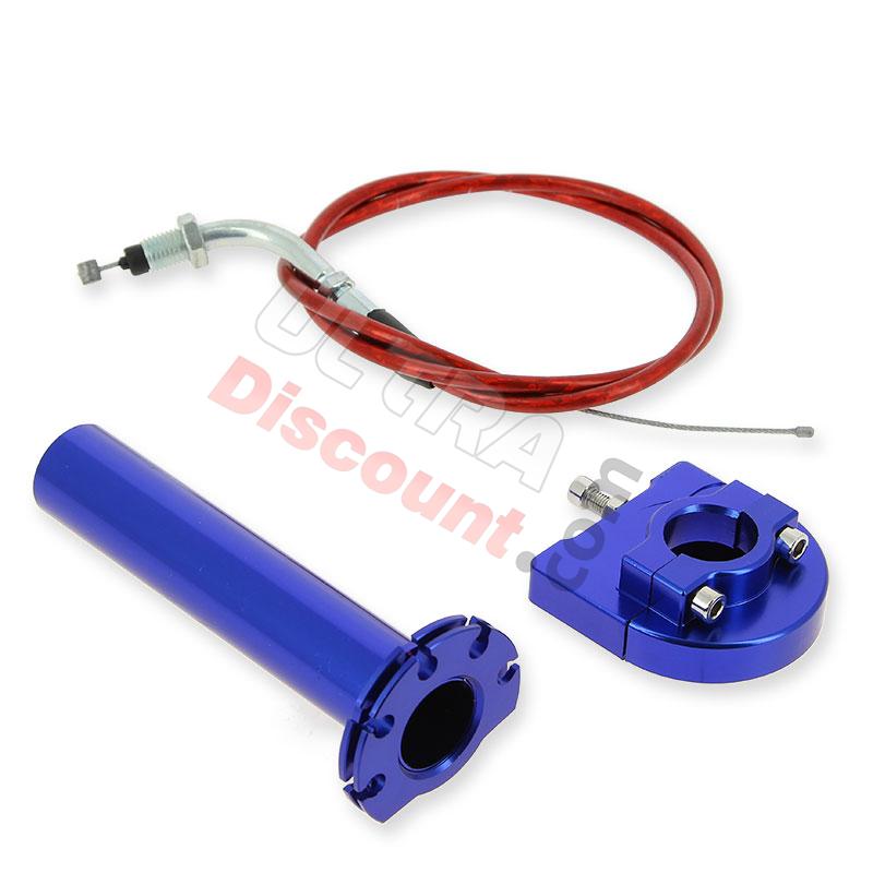 Manopola acceleratore rapida di qualità BLU + cavo (Rosso), Ricambi Mini Moto Manopola acceleratore rapida di qualità BLU + cavo (Rosso), Ricambi Mini Moto