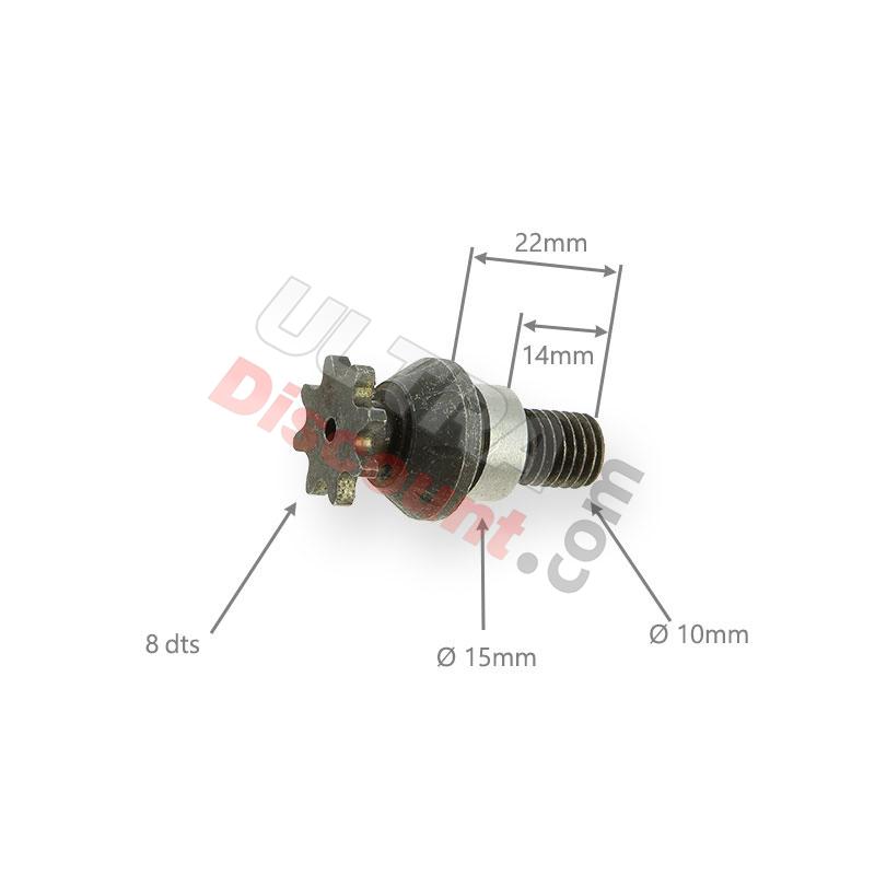 Pignone rinforzato 8 denti a passo metrico (passo piccolo), Ricambi Moto Nitro