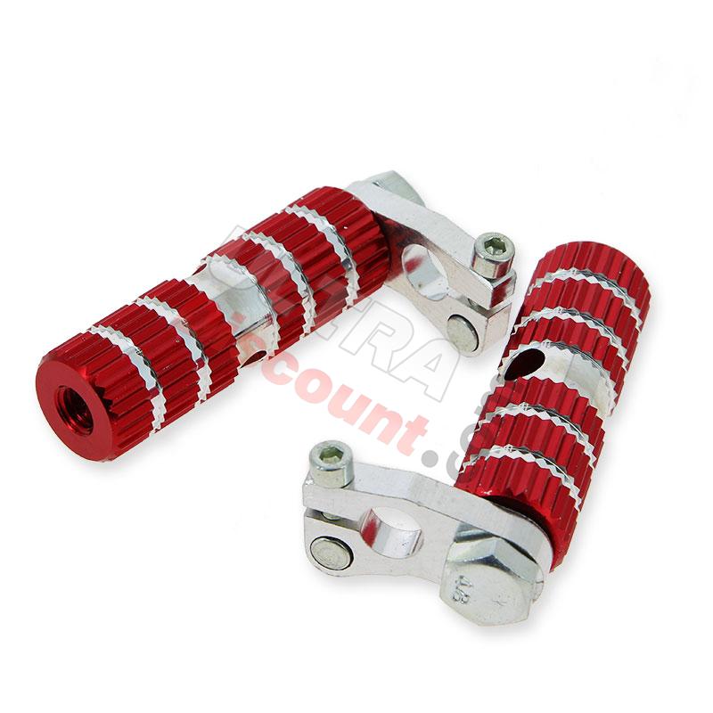 Pedane poggiapiedi in alluminio TAF02 (rosso), Ricambi Pocket Blata MT4 Pedane poggiapiedi in alluminio TAF02 (rosso), Ricambi Pocket Blata MT4