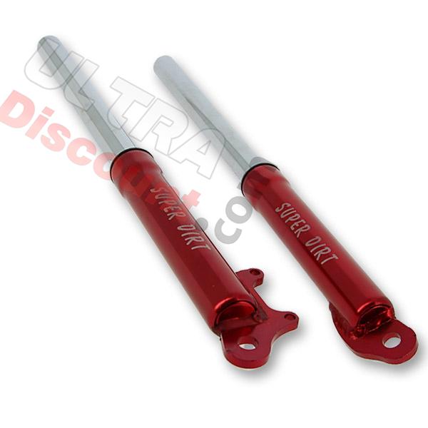 Steli forcella per mini moto Supermotard rosso (Tipo 1), Ricambi pocket supermoto Steli forcella per mini moto Supermotard rosso (Tipo 1), Ricambi pocket supermoto
