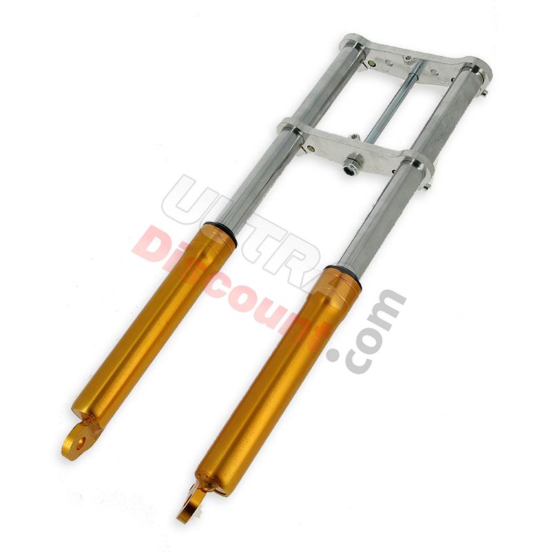 Forcella per mini moto cross oro, Ricambi Mini moto cross Forcella per mini moto cross oro, Ricambi Mini moto cross