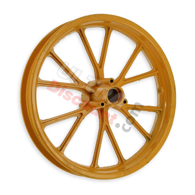 Cerchio anterior giallo per mini moto cross (10'', tipo 2), Ricambi Mini moto cross Cerchio anterior giallo per mini moto cross (10'', tipo 2), Ricambi Mini moto cross