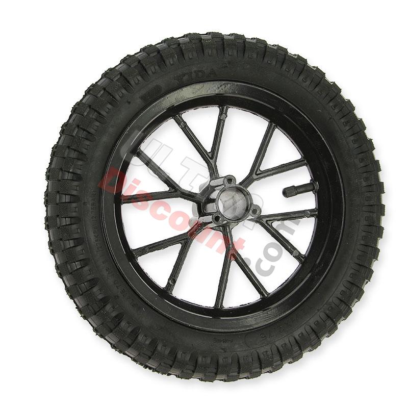 Ruota posteriore completa per mini moto cross (8'' nero), Ricambi Mini moto cross Ruota posteriore completa per mini moto cross (8'' nero), Ricambi Mini moto cross