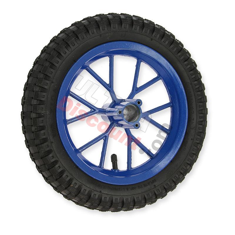 Ruota anteriore completa per mini moto cross (8'' blu), Ricambi Mini moto cross Ruota anteriore completa per mini moto cross (8'' blu), Ricambi Mini moto cross