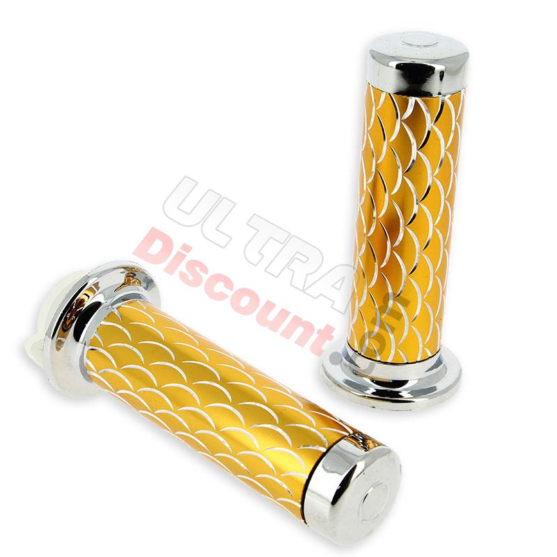 Manopole squamate (oro), Ricambi Mini moto cross Manopole squamate (oro), Ricambi Mini moto cross