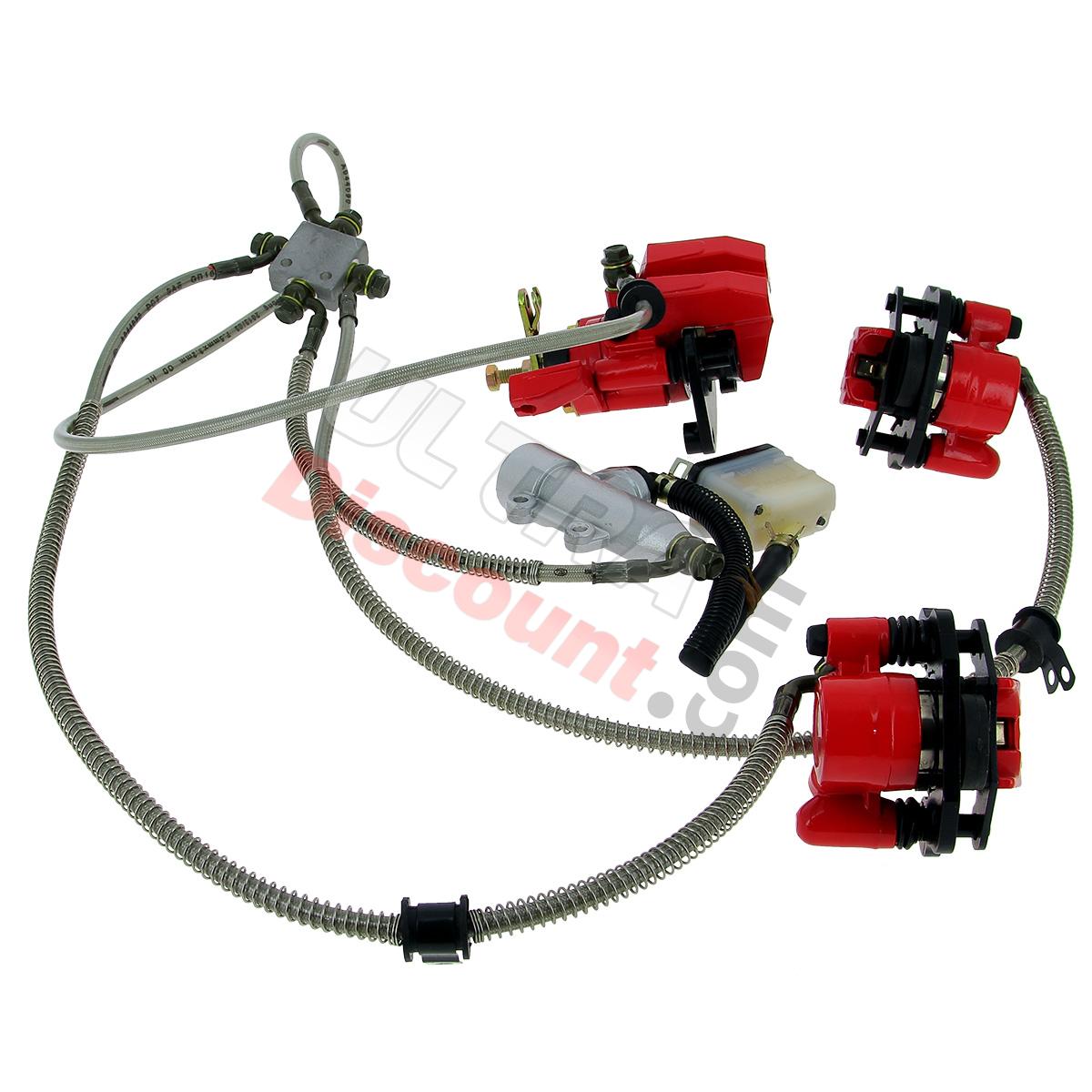 Kit completo freni idraulici per Quad Shineray 200ST-9, Ricambi Shineray 200 ST9