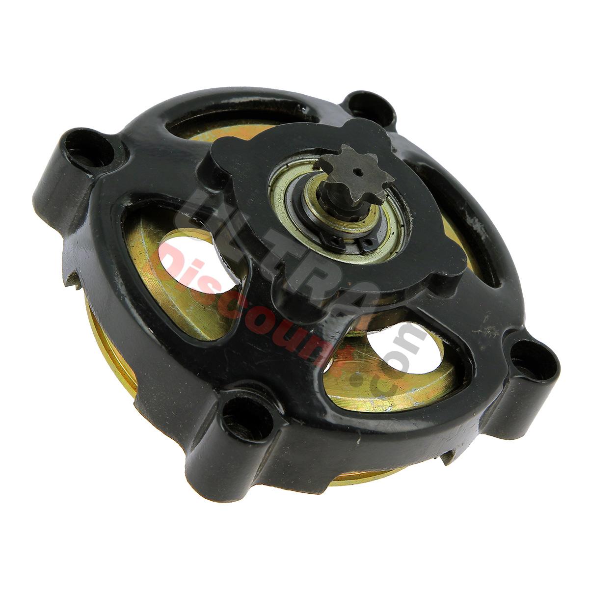 Campana frizione per mini moto ZPF + pignone a 7 denti, Ricambi Racing mini ZPF