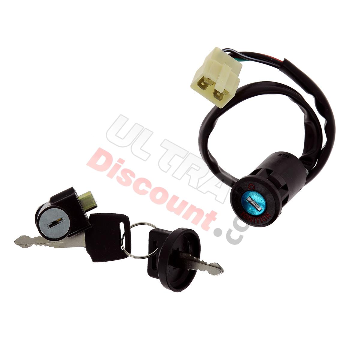Blocchetto accensione completo per Quad Shineray 200cc (XY200ST-6A), Ricambi Shineray 200 ST6A
