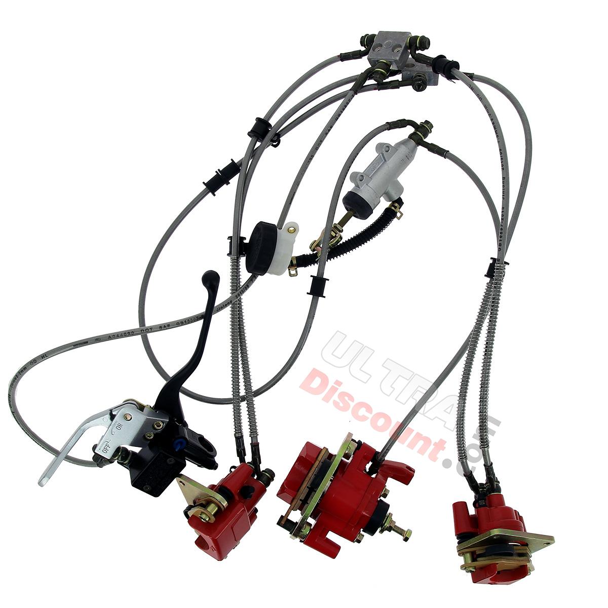Kit completo freni idraulici per Quad Shineray 250cc ST-5, Ricambi Shineray 250 ST5