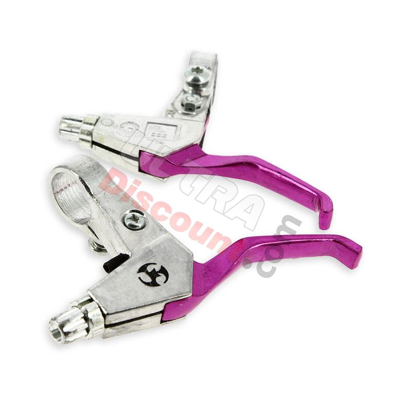 Leve freni in alluminio (viola), Ricambi Pocket replica R1 Leve freni in alluminio (viola), Ricambi Pocket replica R1