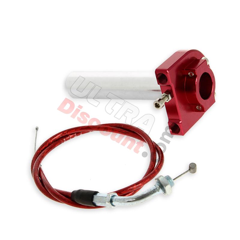 Manopola acceleratore rapida di qualità (rosso) + cavo (rosso), Ricambi Pocket replica R1 Manopola acceleratore rapida di qualità (rosso) + cavo (rosso), Ricambi Pocket replica R1