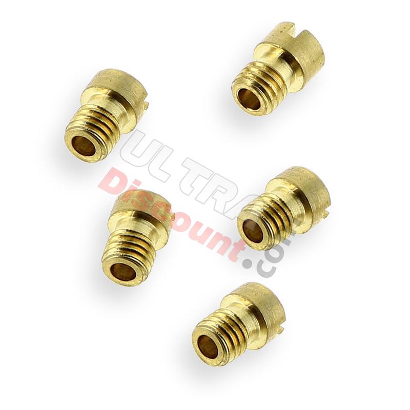 Lotto di 5 getti per carburatore da 19mm 0.65-0.7-0.75-0.80-0.85, Ricambi Pocket Blata MT4