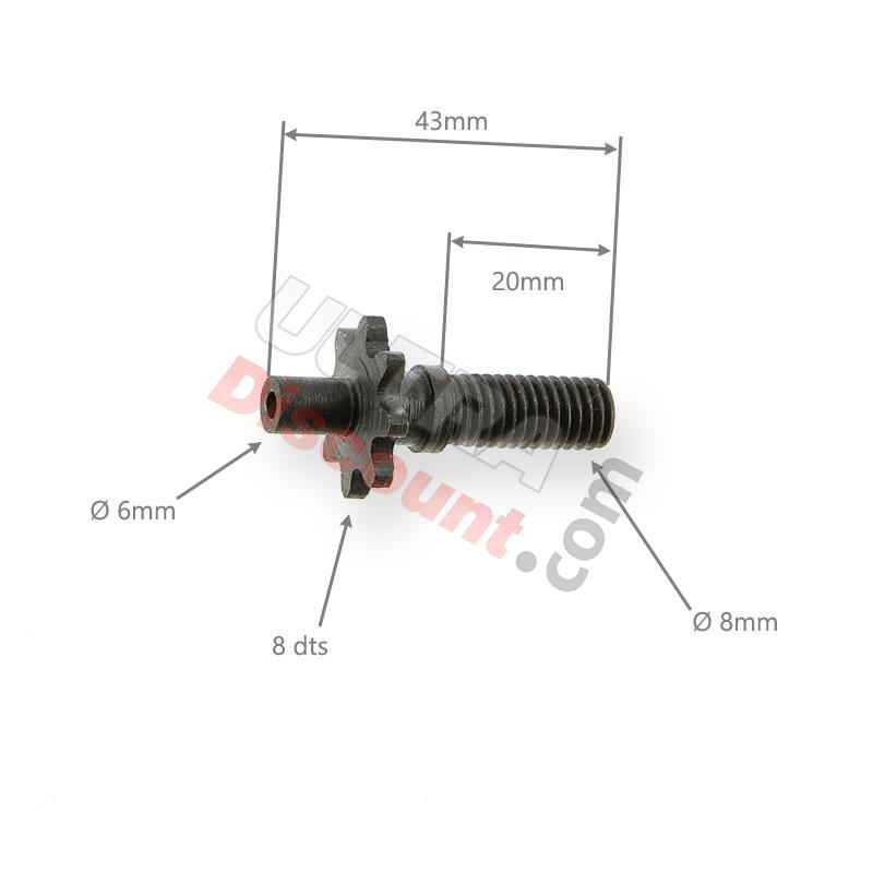 Pignone rinforzato 8 denti passo piccolo (tipo B), Ricambi Pocket Blata MT4 Pignone rinforzato 8 denti passo piccolo (tipo B), Ricambi Pocket Blata MT4