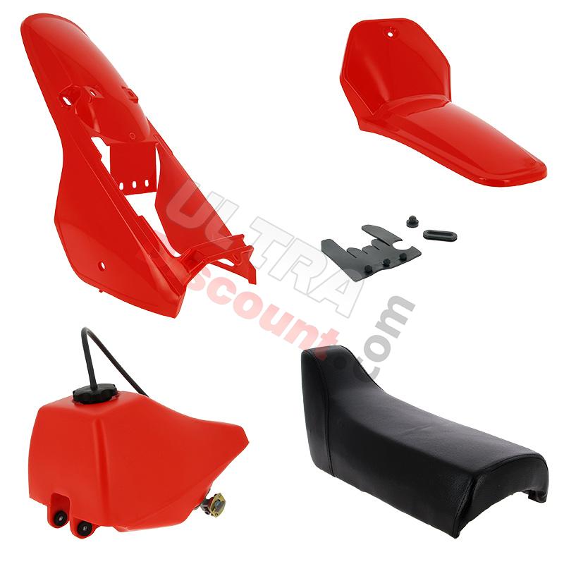 Carena completo per Yamaha PW80 (Rosso), ricambi YAMAHA PW80 Carena completo per Yamaha PW80 (Rosso), ricambi YAMAHA PW80
