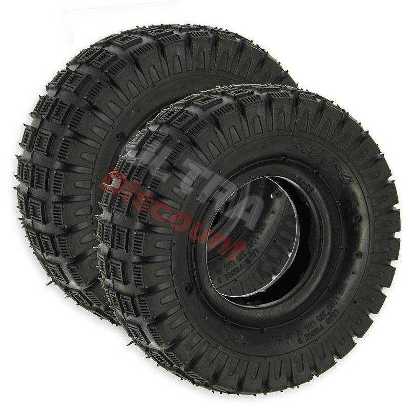 Kit di 2 pneumatici 3.00-4 con tacchetti per mini quad, Ricambi mini quad Kit di 2 pneumatici 3.00-4 con tacchetti per mini quad, Ricambi mini quad