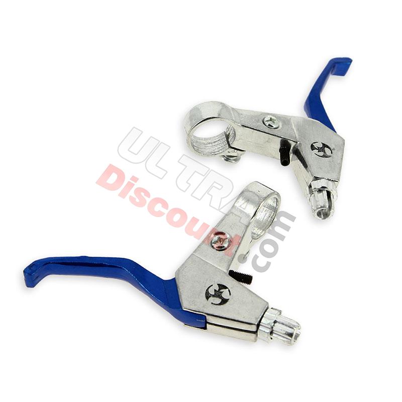Leve freni Pocket Quad in alluminio (blu), Ricambi mini quad Leve freni Pocket Quad in alluminio (blu), Ricambi mini quad