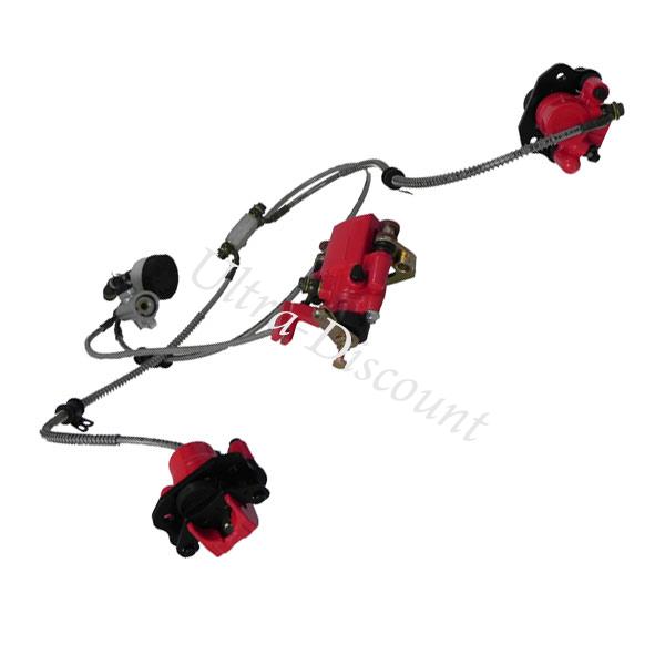 Kit completo freni idraulici per Quad Shineray 300ST-4E (rifinitura racing), Ricambi Quad Shineray 300 Kit completo freni idraulici per Quad Shineray 300ST-4E (rifinitura racing), Ricambi Quad Shineray 300