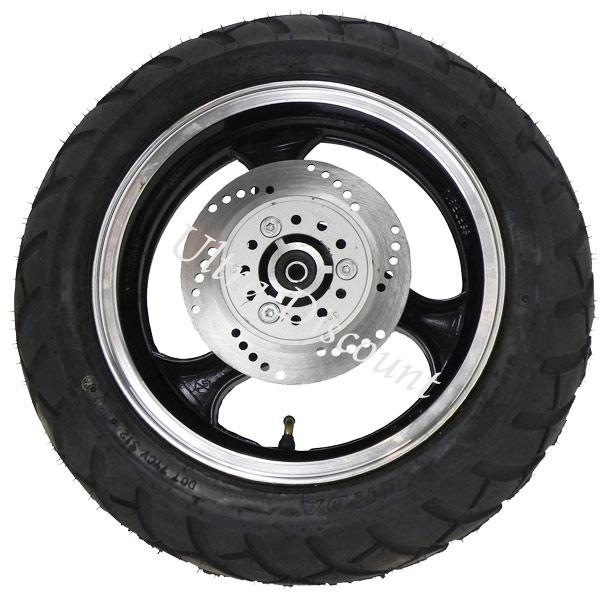 Ruota anteriore completa per Scooter cinese (Nero - tipo 1), Parti di scooter cinesi Ruota anteriore completa per Scooter cinese (Nero - tipo 1), Parti di scooter cinesi