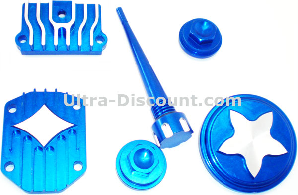 Kit decorazione Tuning per motore di Pit Bike (blu, tipo 2), Ricambi Pit Bike