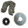 Kit di trasmissione: catena + pignone + ruota dentata per Skymini ST125-8B/8C, Ricambi Skymini Monkey - Gorilla