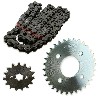 Kit di trasmissione: catena + pignone + ruota dentata per Skymax 125 Euro5, Ricambi Dax Skymax