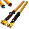 Steli forcella di Alta Qualità 600mm, asse di 12mm - Oro, Ricambi Pit Bike